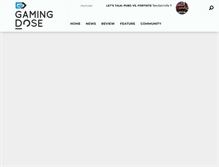 Tablet Screenshot of gamingdose.com